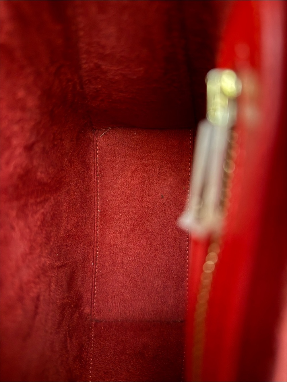 Christian Louboutin Small Paloma Brown Patch-Appliqué Satchel with Red Trim - Picture 6 of 7